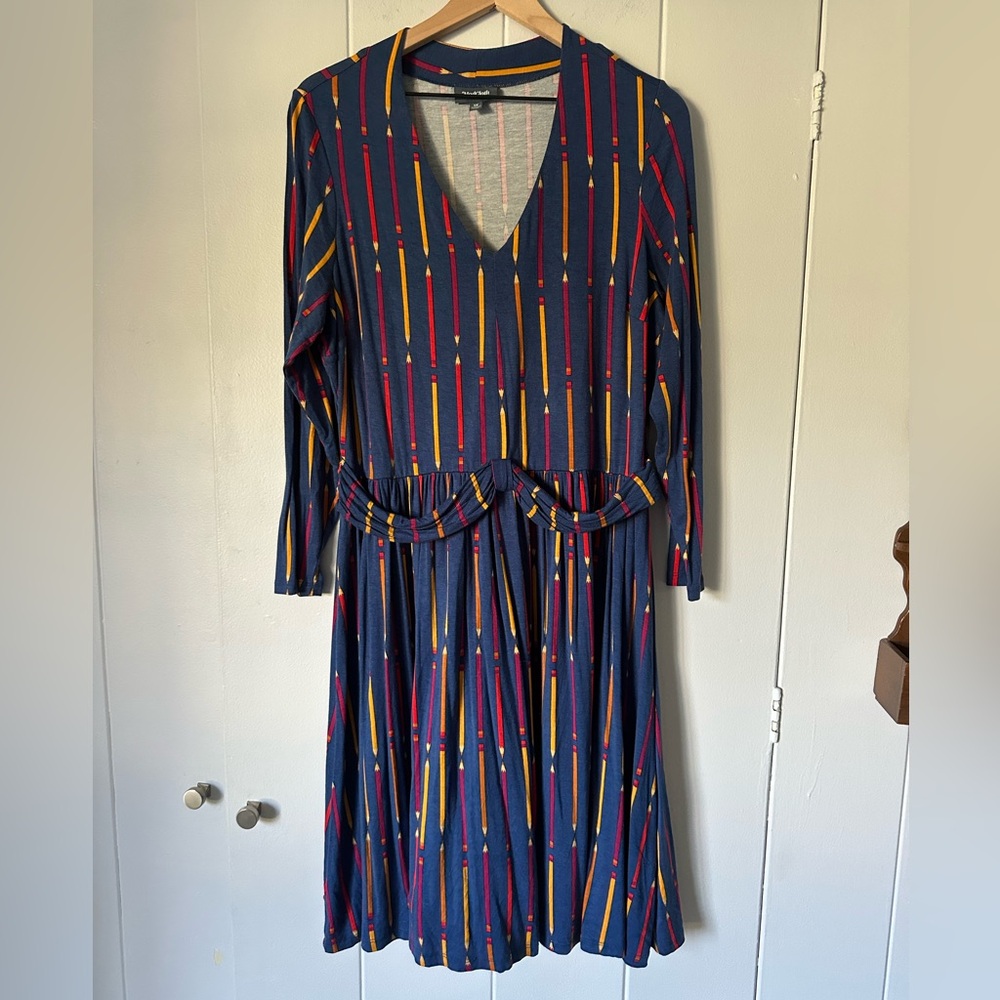 ModCloth Pencil Striped Flare Dress